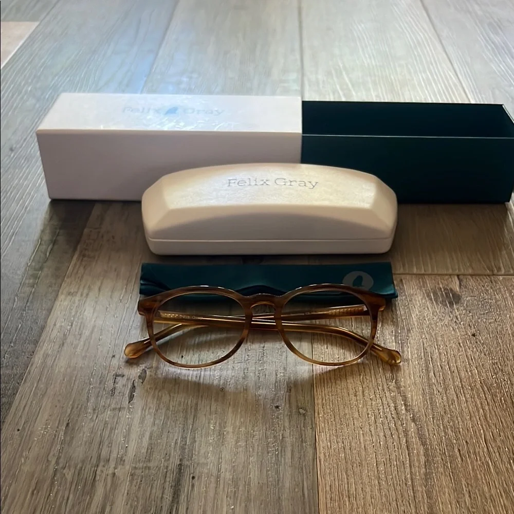 Felix Gray Tortoise Eyeglasses with Case OS